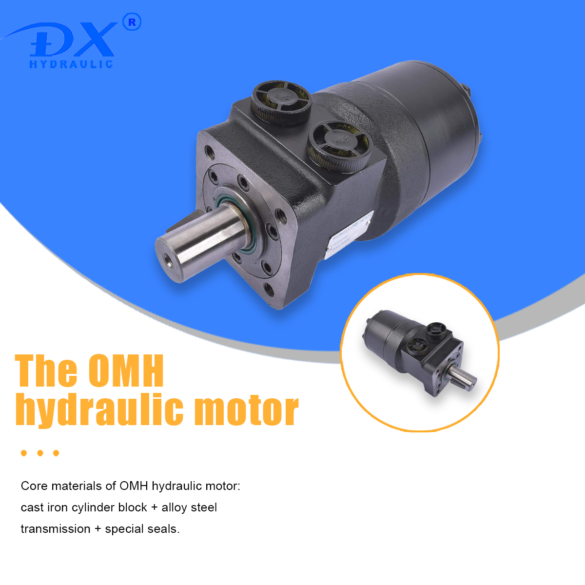 OMH Medium-sized Shaft-distribution Cycloidal Hydraulic Motor