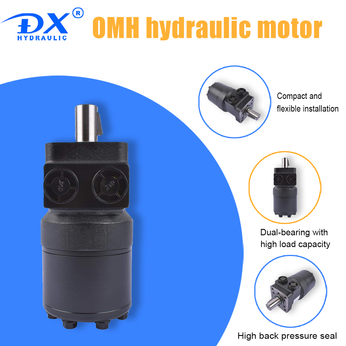 OMH Medium-sized Shaft-distribution Cycloidal Hydraulic Motor
