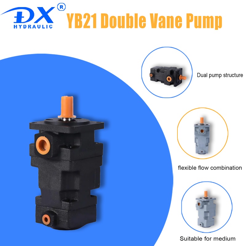 YB2-21 Stable Reliable Double Pump Hydraulic Vane Pump With Medium And Low Pressure