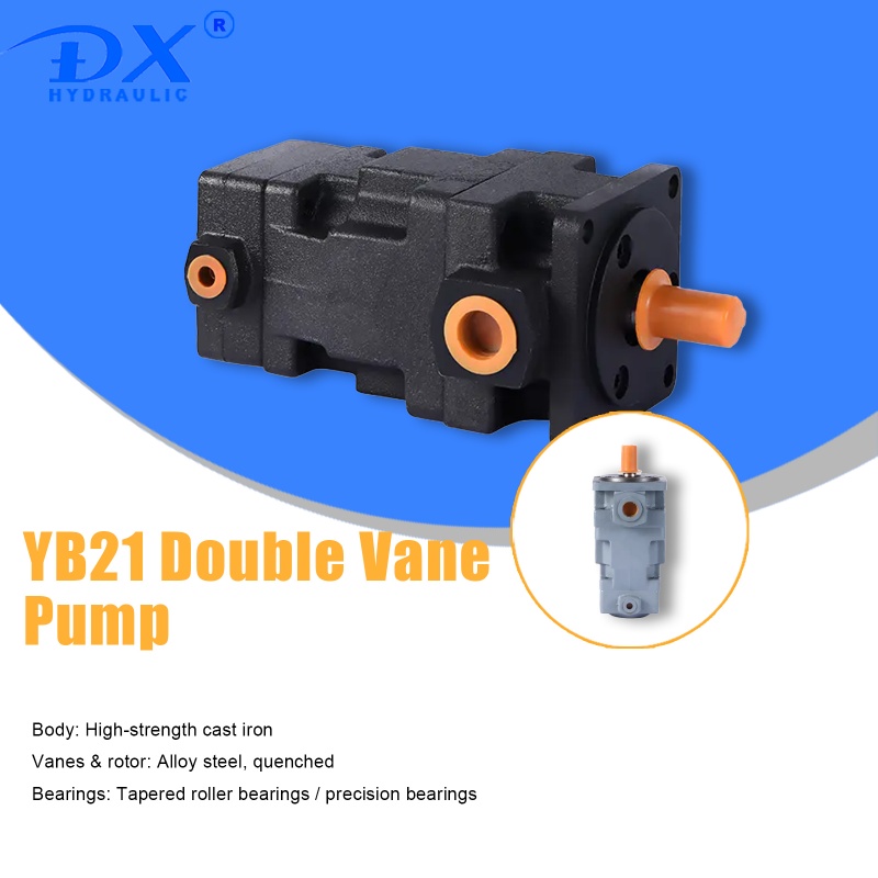 YB2-21 Stable Reliable Double Pump Hydraulic Vane Pump With Medium And Low Pressure